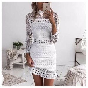 New w/o tags. Super cute all white lace dress